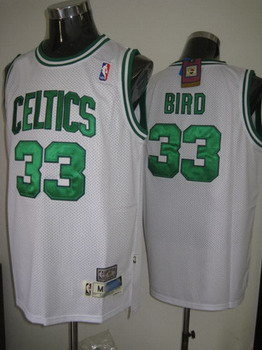 Boston CELTICS 33 BIRD white swingman jerseys Cheap