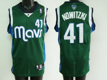 Dallas Mavericks 41 Nowitzki green jerseys Cheap