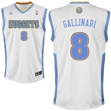 Denver Nuggets 8 Gallinari White Jersey Cheap