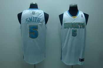 Denver Nuggets 5 J.R. Smith white Jersey Cheap