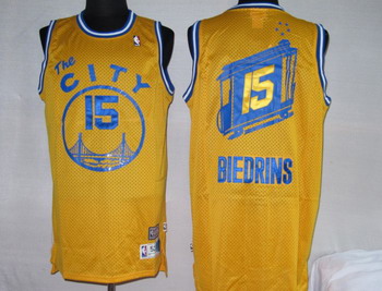 Golden State Warriors 15 Andris Biedrins Orange Swingman Jerseys Cheap