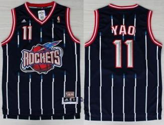 Houston Rockets 11 YAO Blue Hardwood Classics Revolution 30 NBA Jerseys Cheap