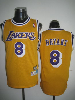 Los Angeles Lakers 8 Bryant Yellow Swingman Jerseys Cheap