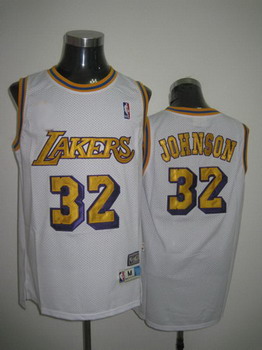 Los Angeles Lekers 32 Johnson white jerseys Cheap