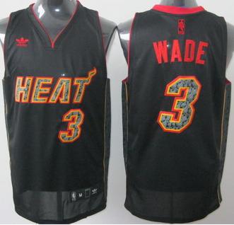 Miami Heat 3 Dwyane Wade Black Swingman Jersey 2011 New Cheap