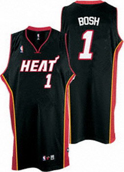 Miami Heat 1 Chris Bosh Black Jerseys Cheap