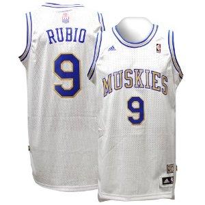 Minnesota Muskies 9 Ricky Rubio ABA Hardwood Classic Swingman Jersey Cheap