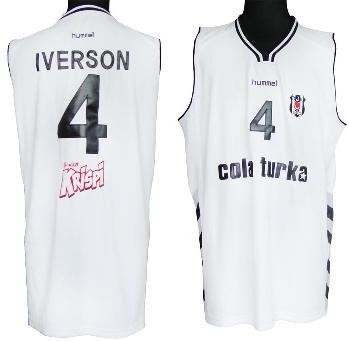 Besiktas Cola Turka 4 Allen Iverson White Jersey Cheap