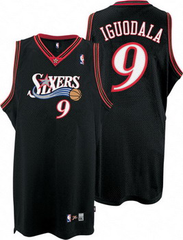 Philadelphia 76ers 9 Andre Iguodala Black Jerseys Cheap