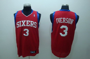 Philadelphia 76ers 3 Iverson Red Jerseys Cheap