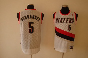 Portland Trail Blazers 5 Fernandez white SWINGMAN jerseys Cheap