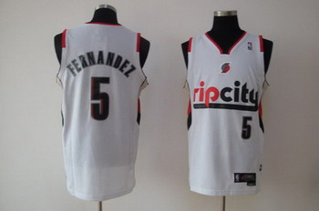 Portland Trail Blazers Fernandez 5 white SWINGMAN jerseys Cheap