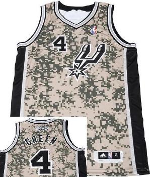 San Antonio Spurs 4 Danny Green Camo Revolution 30 Swingman NBA Jerseys Cheap