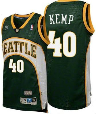 Seattle SuperSonics #40 Shawn Kemp Throwback Swingman Jersey Cheap