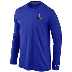 Nike Seattle Seahawks Super Bowl XLVIII Champions Trophy Collection Locker Room Long Sleeve Blue Cheap