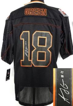 Nike Cincinnati Bengals 18 A.J. Green Elite Light Out Black Signed NFL Jerseys Cheap