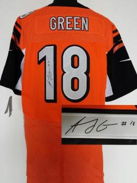 Nike Cincinnati Bengals 18 A.J. Green Orange Elite Signed NFL Jerseys Cheap