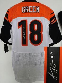 Nike Cincinnati Bengals 18 A.J. Green White Elite Signed NFL Jerseys Cheap