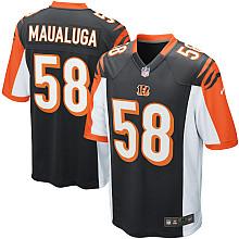 Nike Cincinnati Bengals 58# Rey Maualuga Black Nike NFL Jerseys Cheap