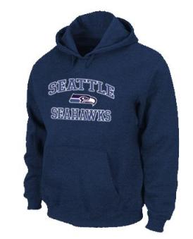 Seattle Seahawks Heart & Soul Pullover Hoodie Black Dark Blue Cheap