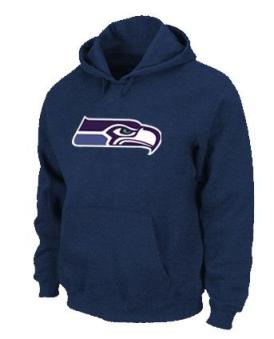 Seattle Seahawks Logo Pullover Hoodie Dark Blue Cheap