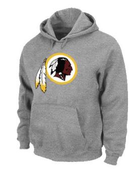 Washington Red Skins Logo Pullover Hoodie Grey Cheap