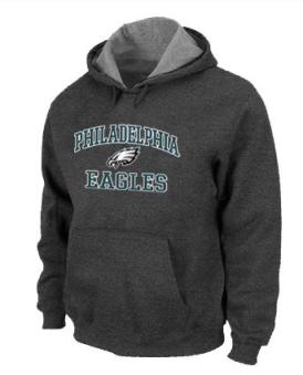 Philadelphia Eagles Heart & Soul Pullover Hoodie Dark Grey Cheap