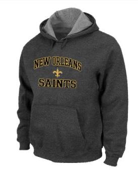 New Orleans Sains Heart & Soul Pullover Hoodie Dark Grey Cheap