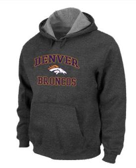 Denver Broncos Heart & Soul Pullover Hoodie Dark Grey Cheap