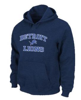 Detroit Lions Heart & Soul Pullover Hoodie Dark Blue Cheap