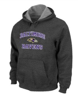 Baltimore Ravens Heart & Soul Pullover Hoodie Dark Grey Cheap