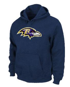 Baltimore Ravens Logo Pullover Hoodie Dark Blue Cheap