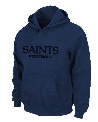 New Orleans Sains Authentic font Pullover NFL Hoodie D.Blue Cheap