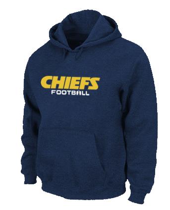 Kansas City Chiefs Authentic font Pullover NFL Hoodie D.Blue Cheap