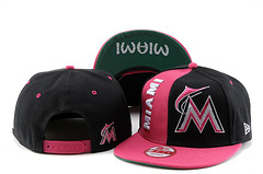 MLB Snapbacks Florida Marlins New Era 59FIFTY Fitted Hats in Black and Pink,USA Cheap Sale,100% High Quality,coupon codes Snapbacks/Hats/Caps