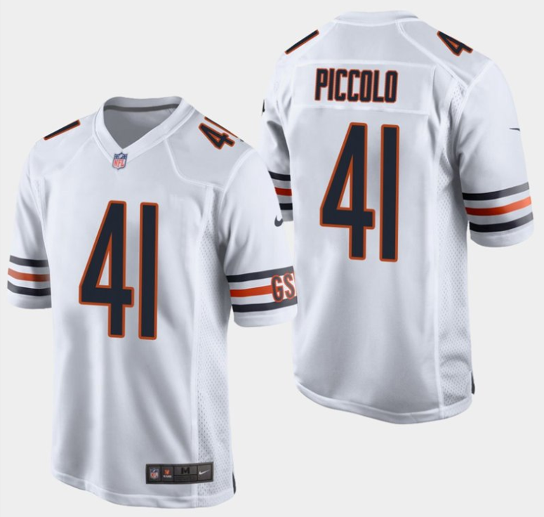 Men's Bears #41 Brian Piccolo White Game Retired Player Jersey