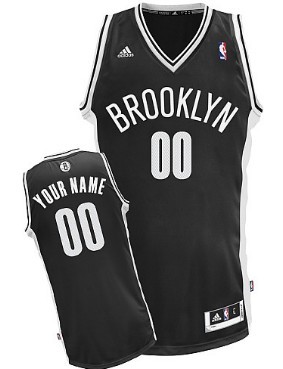 Mens Brooklyn Nets Customized Black Jersey