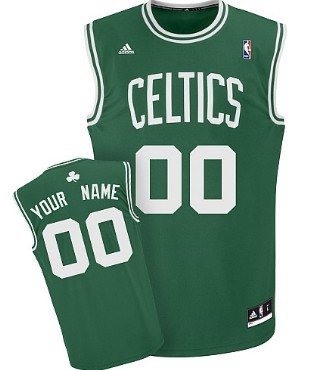 Mens Boston Celtics Customized Green Jersey