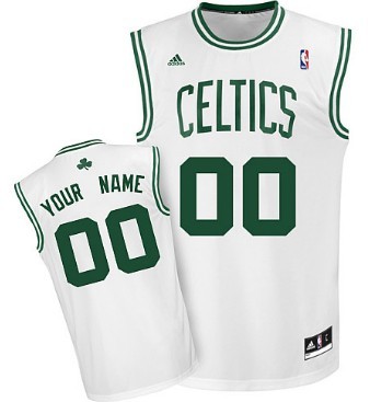 Mens Boston Celtics Customized White Jersey