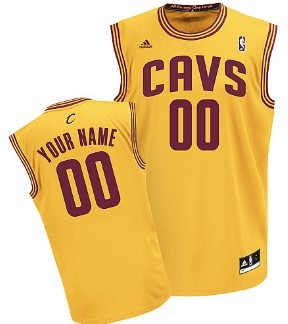 Kids Cleveland Cavaliers Customized Yellow Jersey