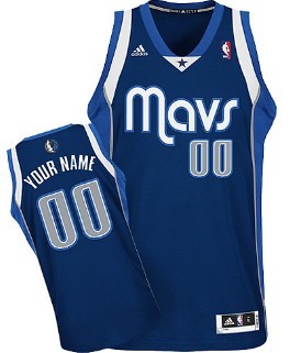 Kids Dallas Mavericks Customized Navy Blue Jersey