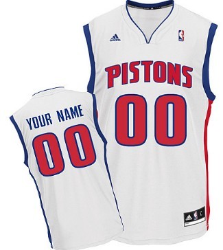 Kids Detroit Pistons Customized White Jersey