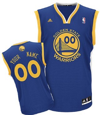 Mens Golden State Warriors Customized Blue Jersey