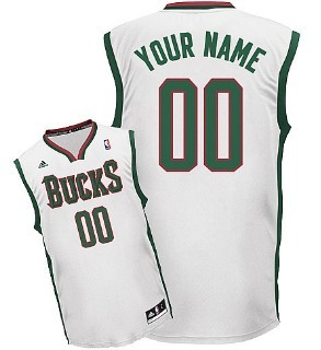 Kids Milwaukee Bucks Customized White Jersey