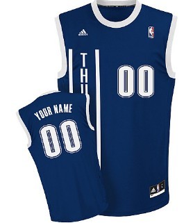 Kids Oklahoma City Thunder Customized Navy Blue Jersey