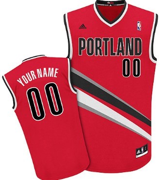 Mens Portland Trailblazers Customized Red Jersey