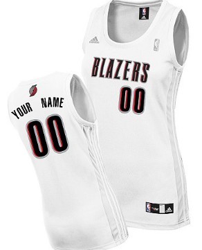 Womens Portland Trailblazers Customized White Jersey