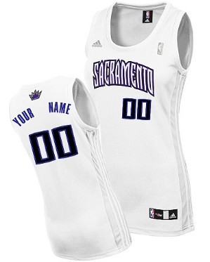 Womens Sacramento Kings Customized White Jersey